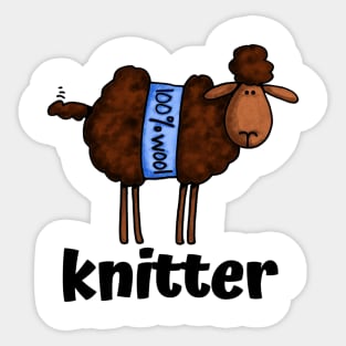 Knitter (Dark Sheep) Sticker